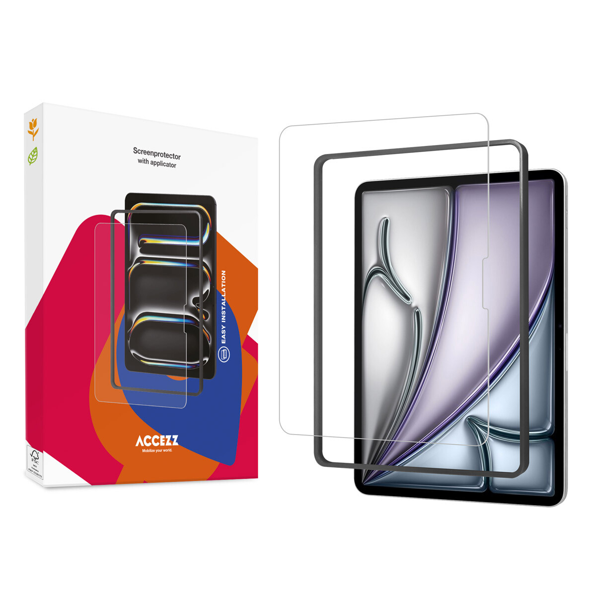 Accezz Glass Screenprotector + Applicator tablet