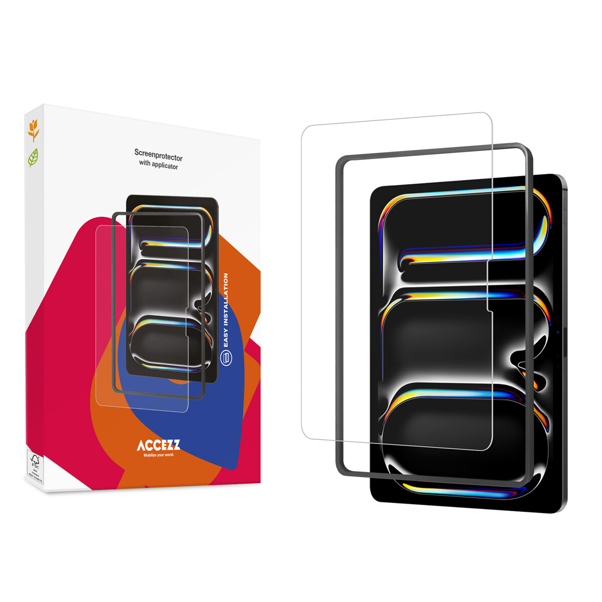 Accezz Glass Screenprotector + Applicator tablet
