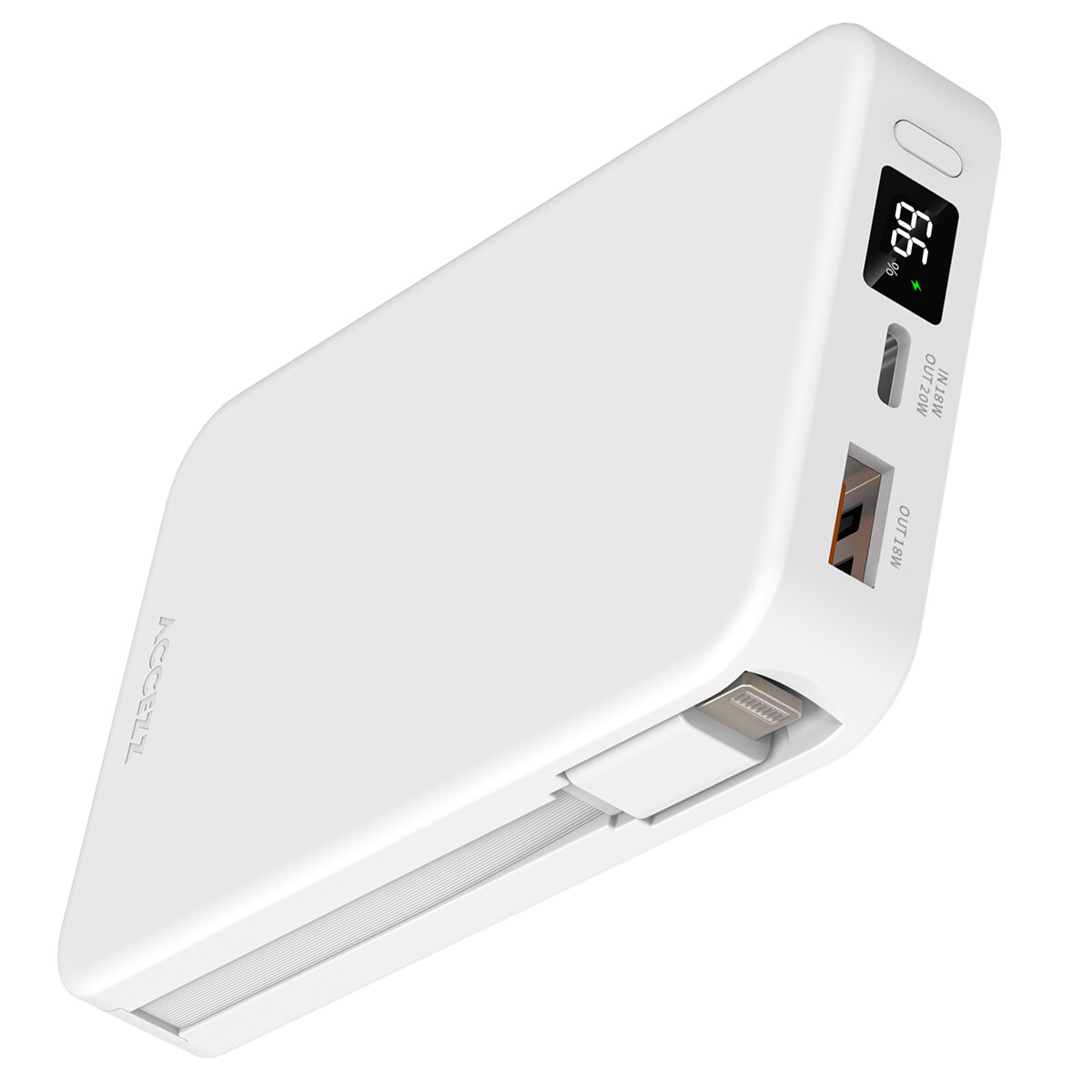 Accezz Powerbank 10.000 mAh with integrated cables