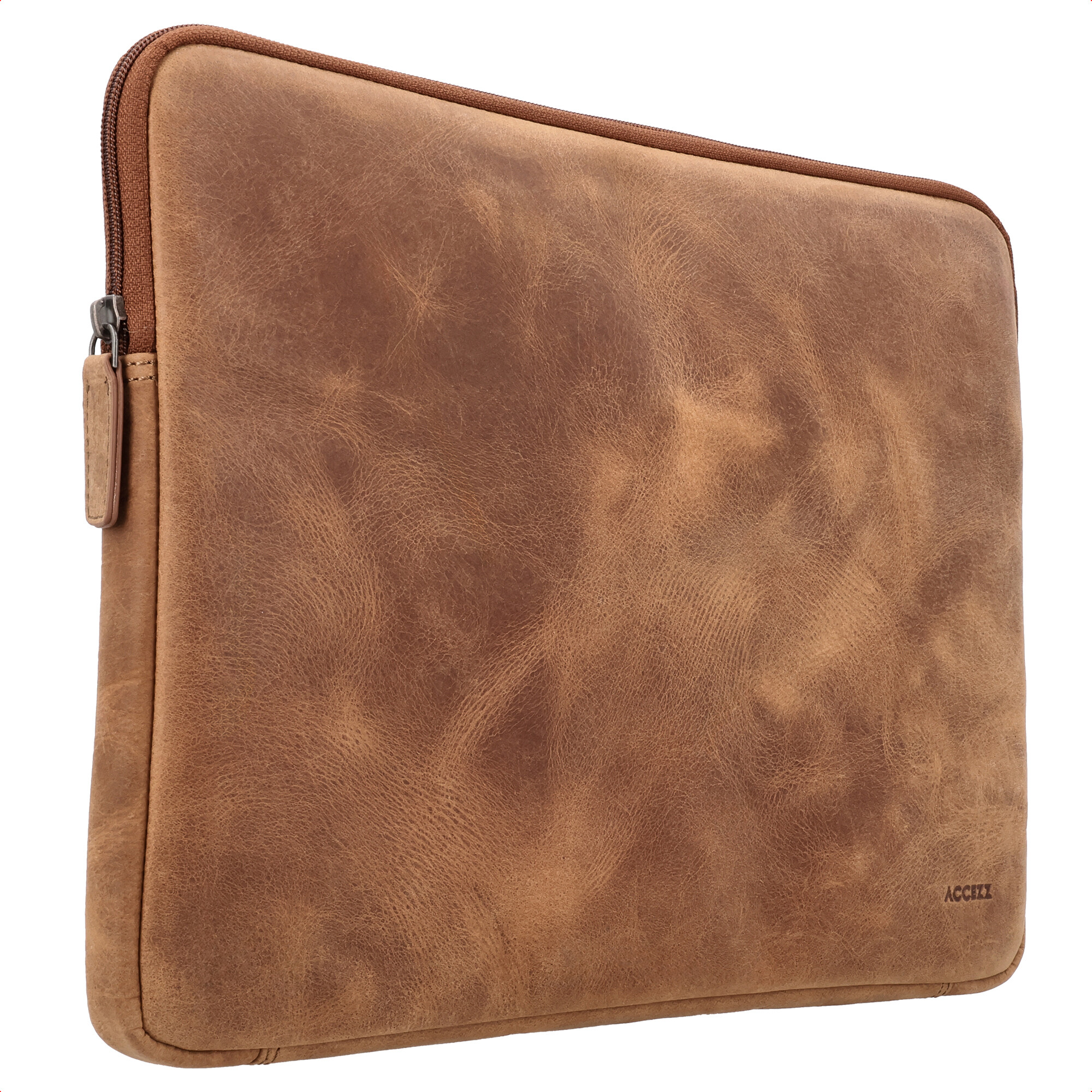 Accezz Leather Laptop Sleeve met rits