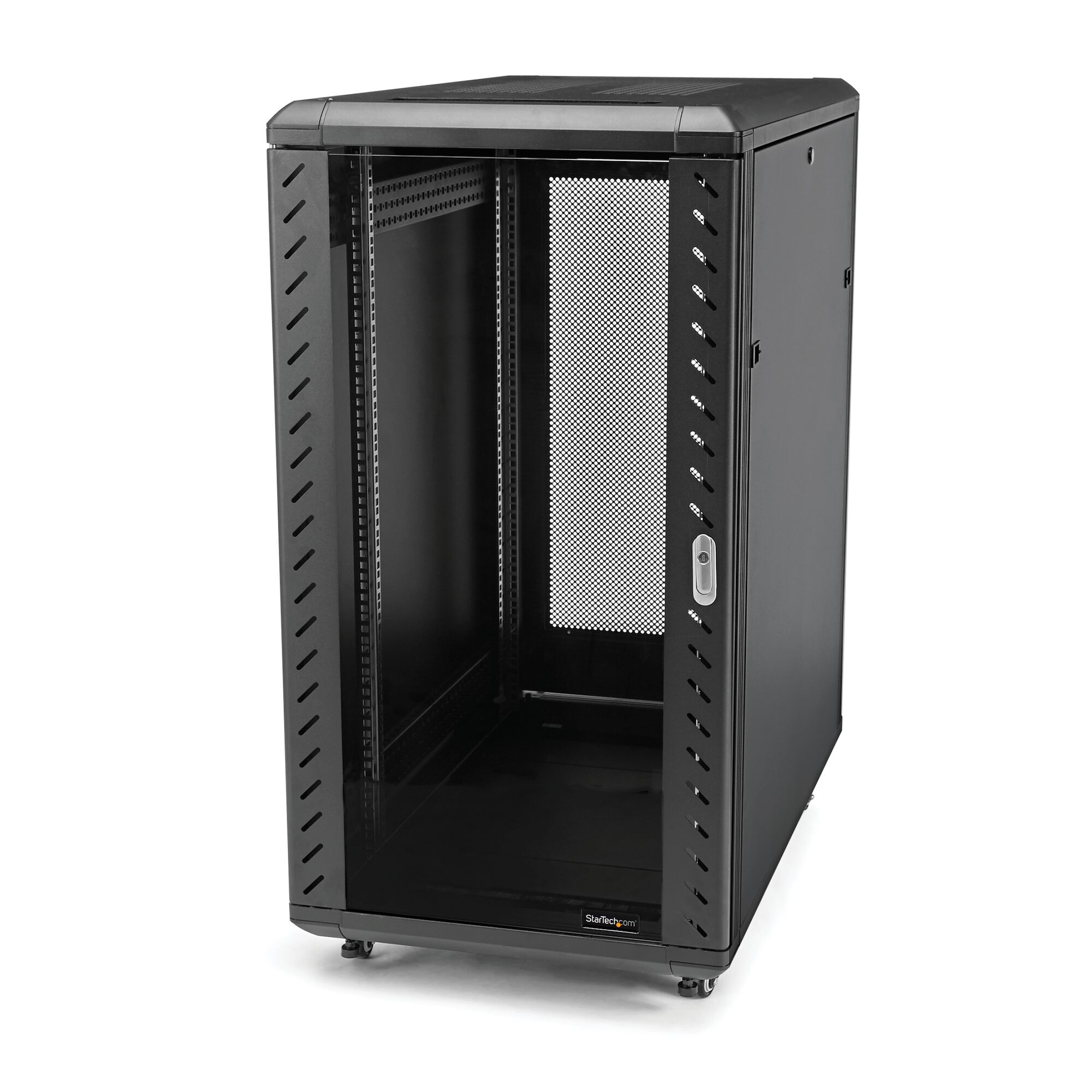 StarTech.com 18U Enterprise-Grade Server Rack Cabinet, 19in Vergrendelbare 4-Post Patchkast met 83cm Montagediepte en 800kg Draagkracht