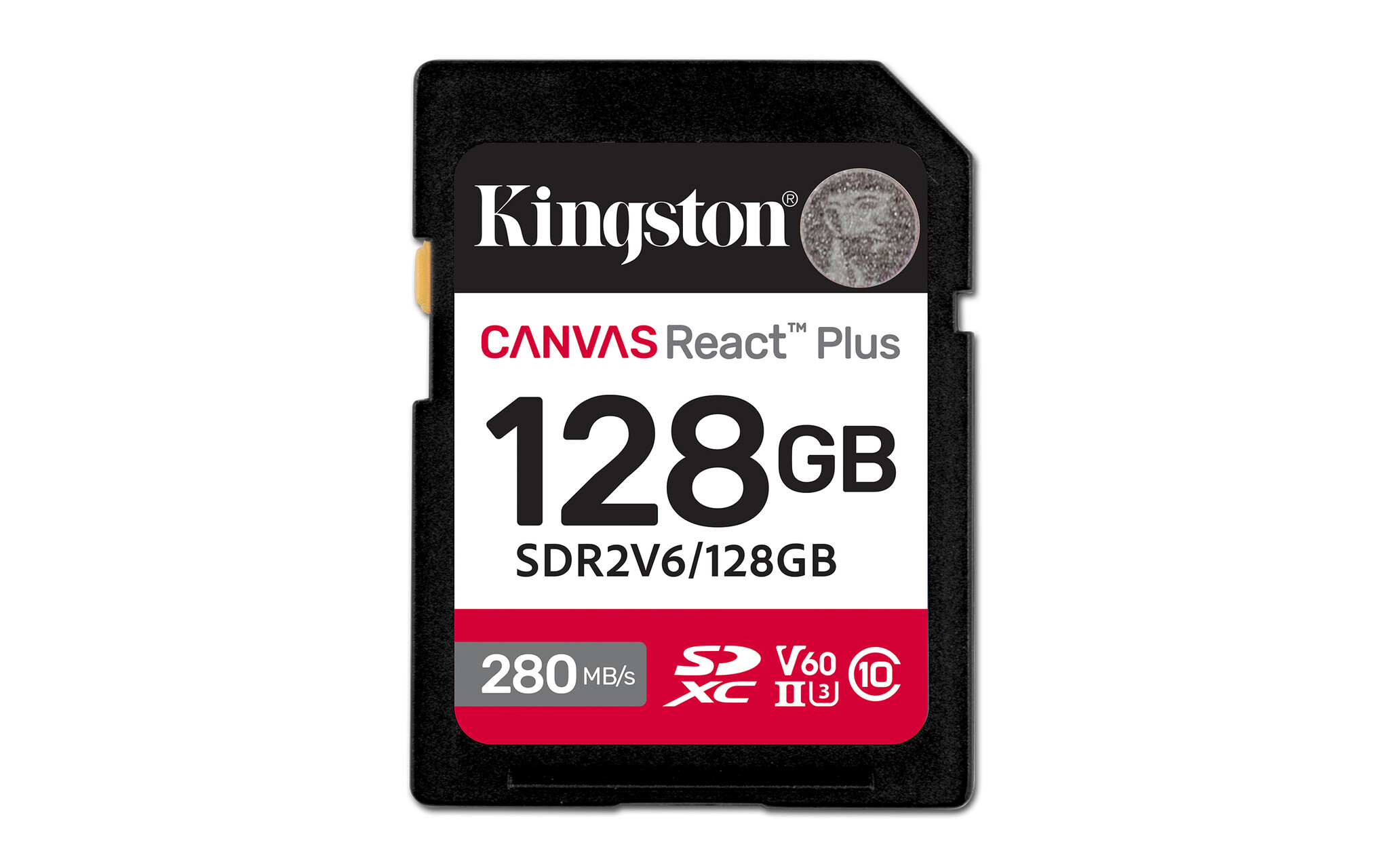 Kingston Technology 128GB Canvas React Plus SDXC UHS-II 280R/100W U3 V60 voor Full HD/4K
