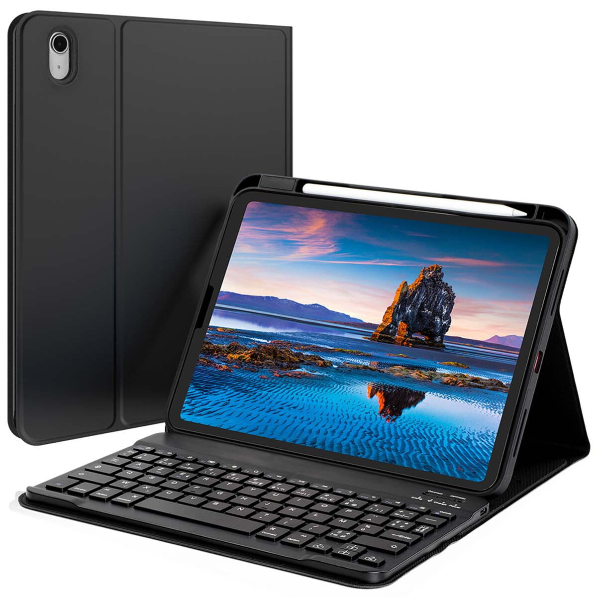 Accezz AZERTY Bluetooth Keyboard Bookcase