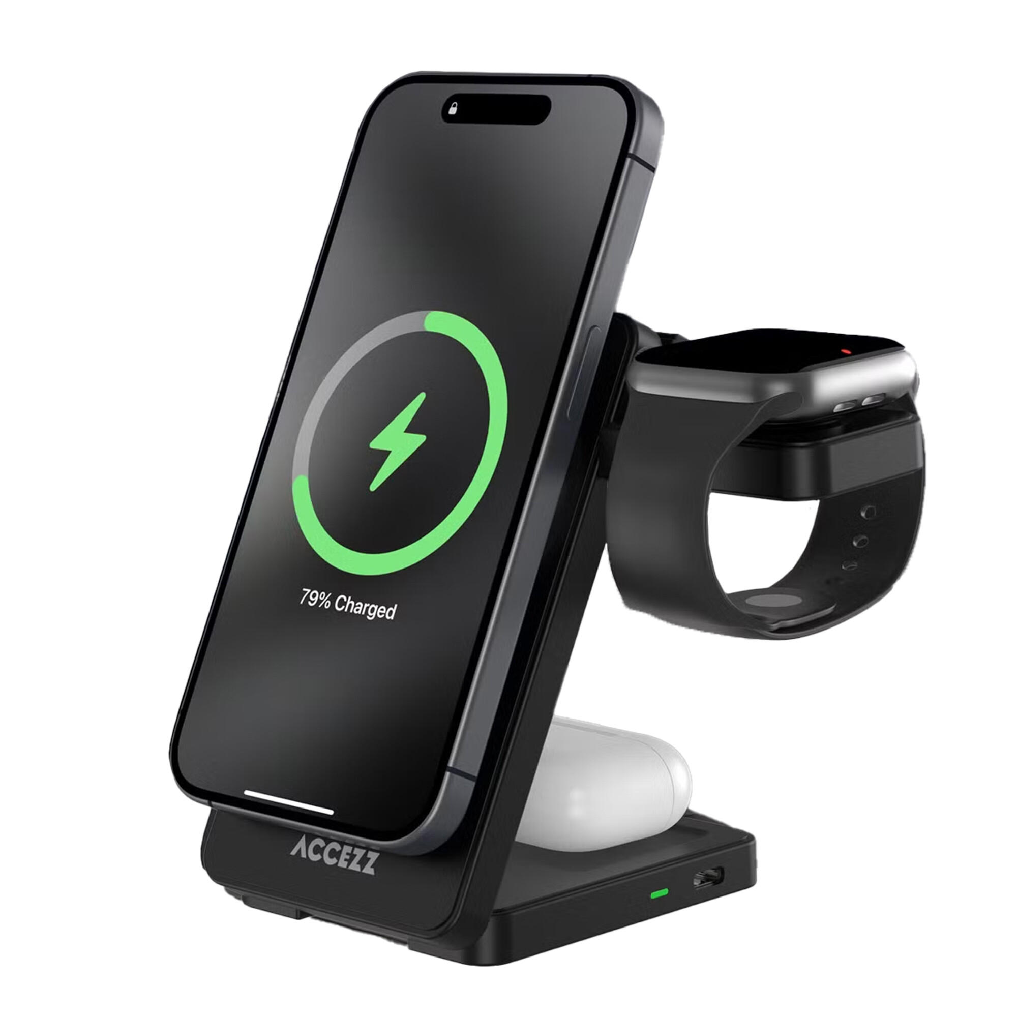 Accezz 3-in-1 Foldable Magnetic Wireless Charger