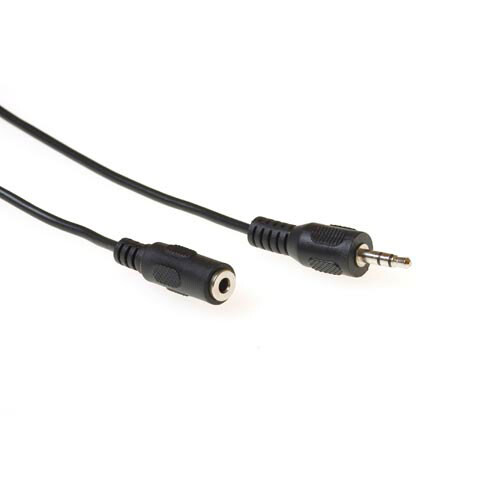 ACT 5 meter audio aansluitkabel 1x 3.5mm stereo jack male - 1x 3.5mm stereo jack female