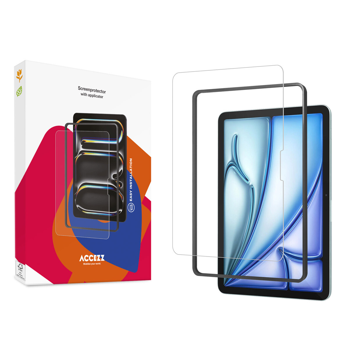 Accezz Glass Screenprotector + Applicator tablet