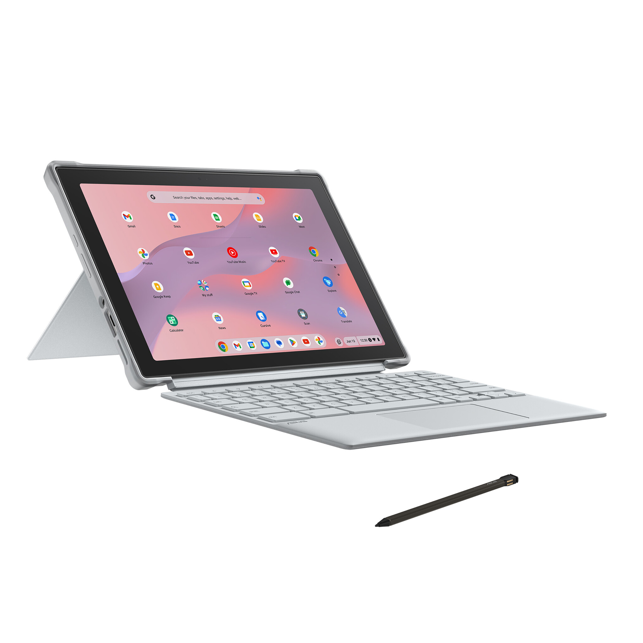 ASUS Chromebook CM30 Detachable CL3001DM2A-R70267 MediaTek Kompanio 520 26.7 cm (10.5") Touchscreen WUXGA 8 GB LPDDR4x-SDRAM 64 GB eMMC Wi-Fi 6 (802.11ax) ChromeOS US International Silver
