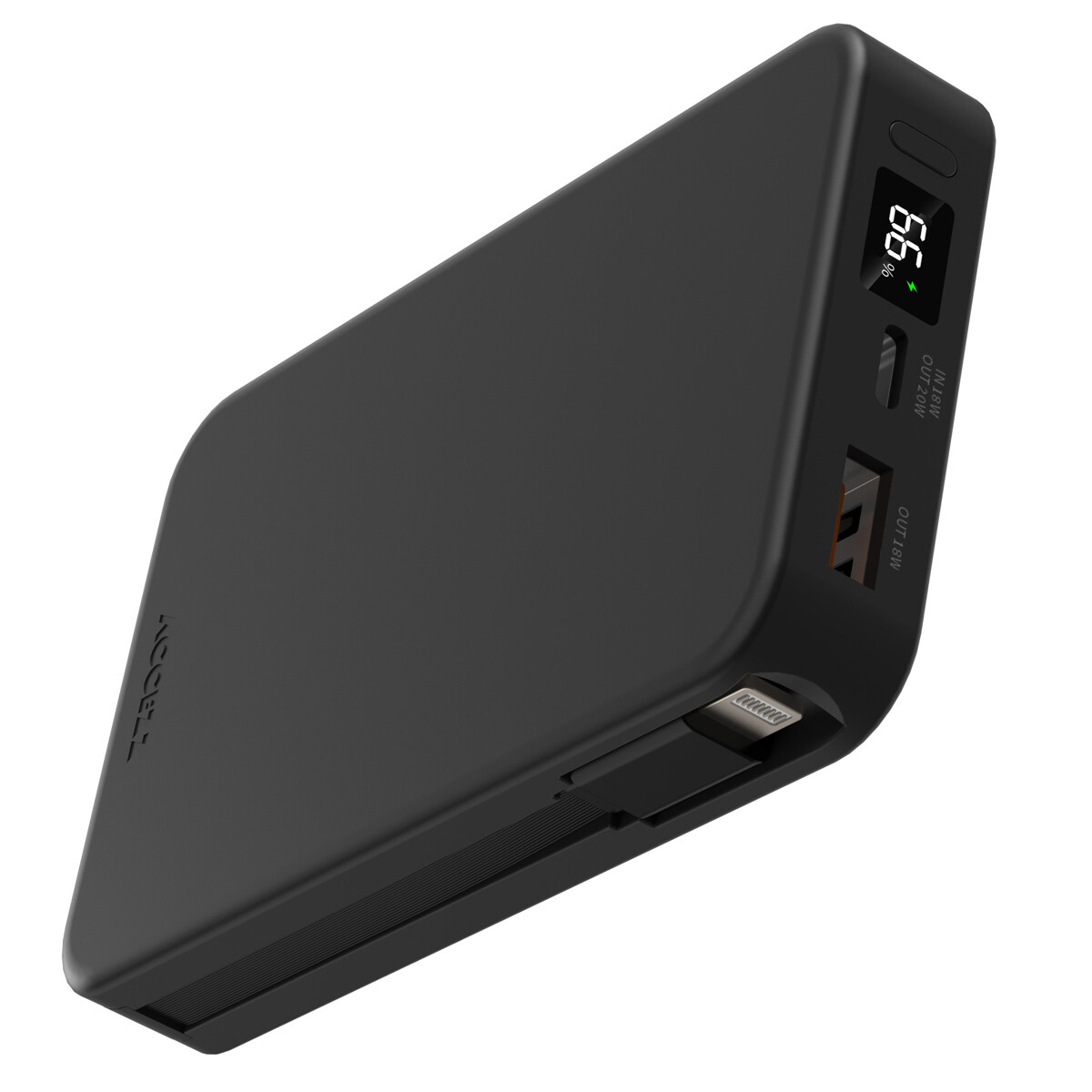 Accezz Powerbank 10.000 mAh with integrated cables