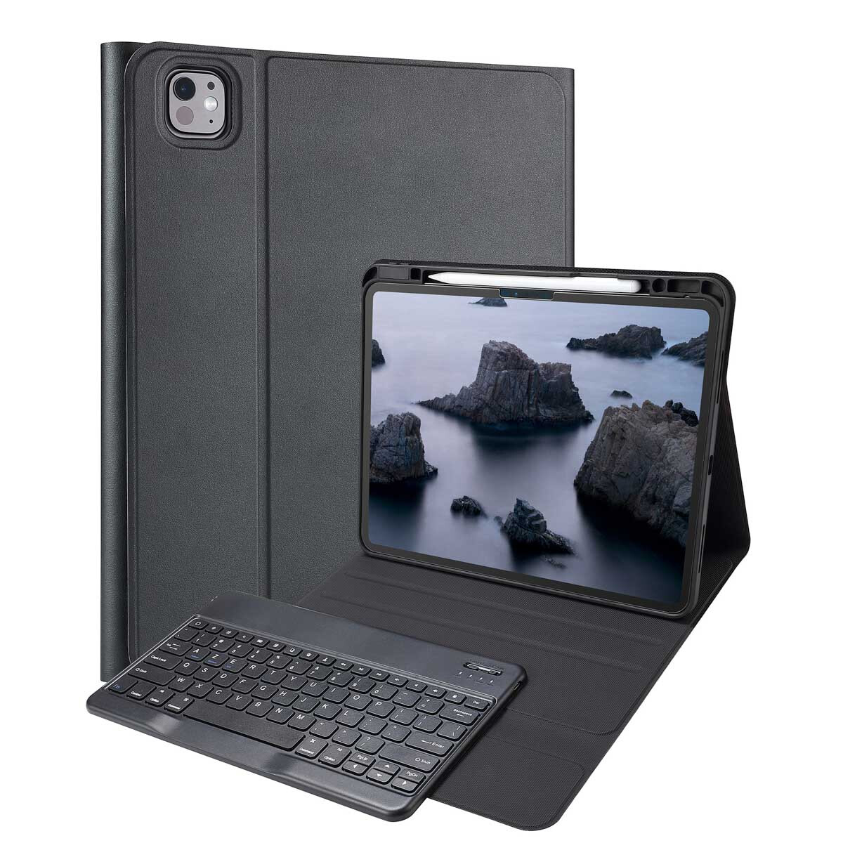 Accezz AZERTY Bluetooth Keyboard Bookcase