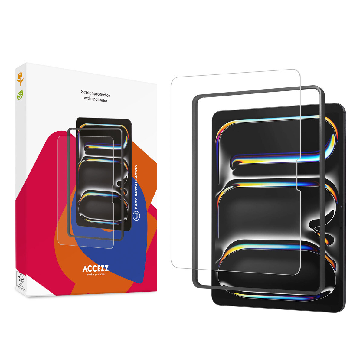Accezz Glass Screenprotector + Applicator tablet