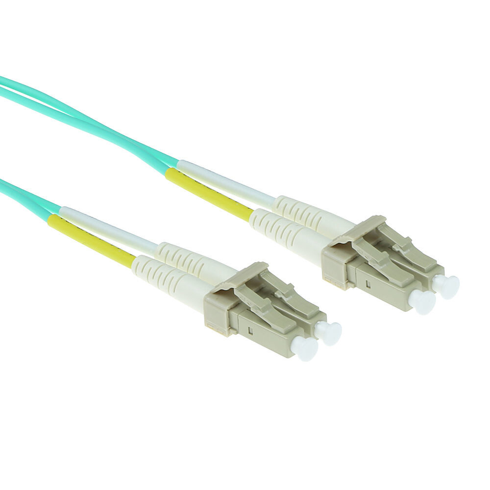 ACT 0,5 meter LSZH Multimode 50/125 OM3 glasvezel patchkabel duplex met LC connectoren