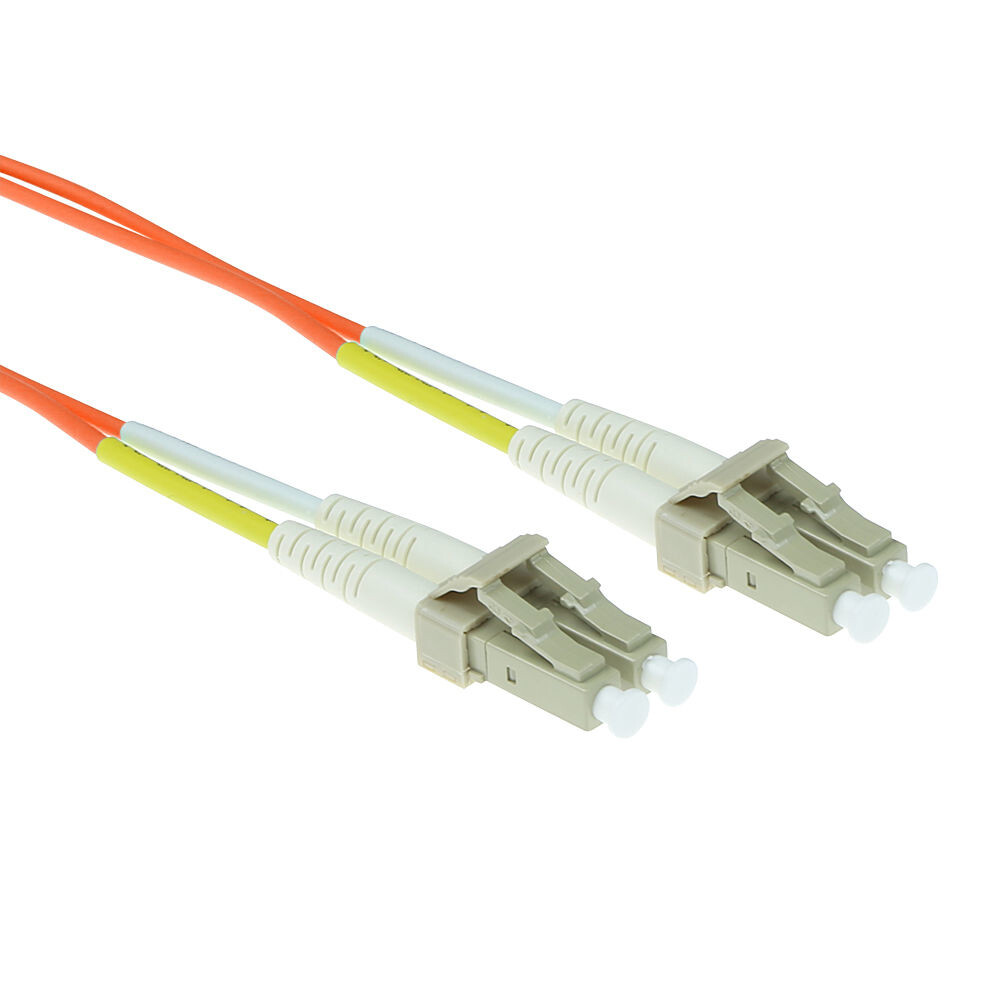 ACT 0,5 meter LSZH Multimode 62.5/125 OM1 glasvezel patchkabel duplex met LC connectoren
