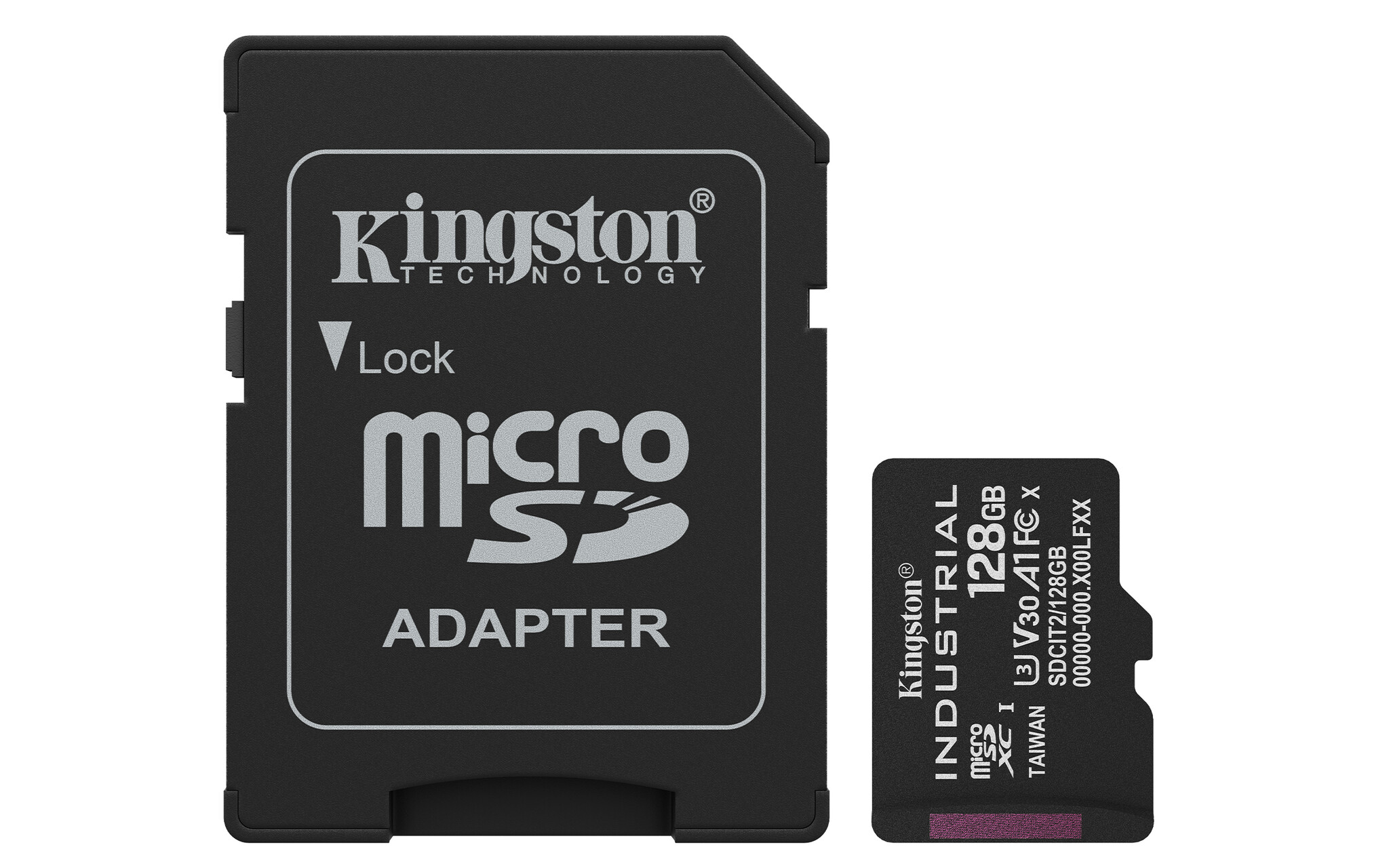 Kingston Technology 128GB microSDXC Industrial C10 A1 pSLC-kaart + SD-adapter