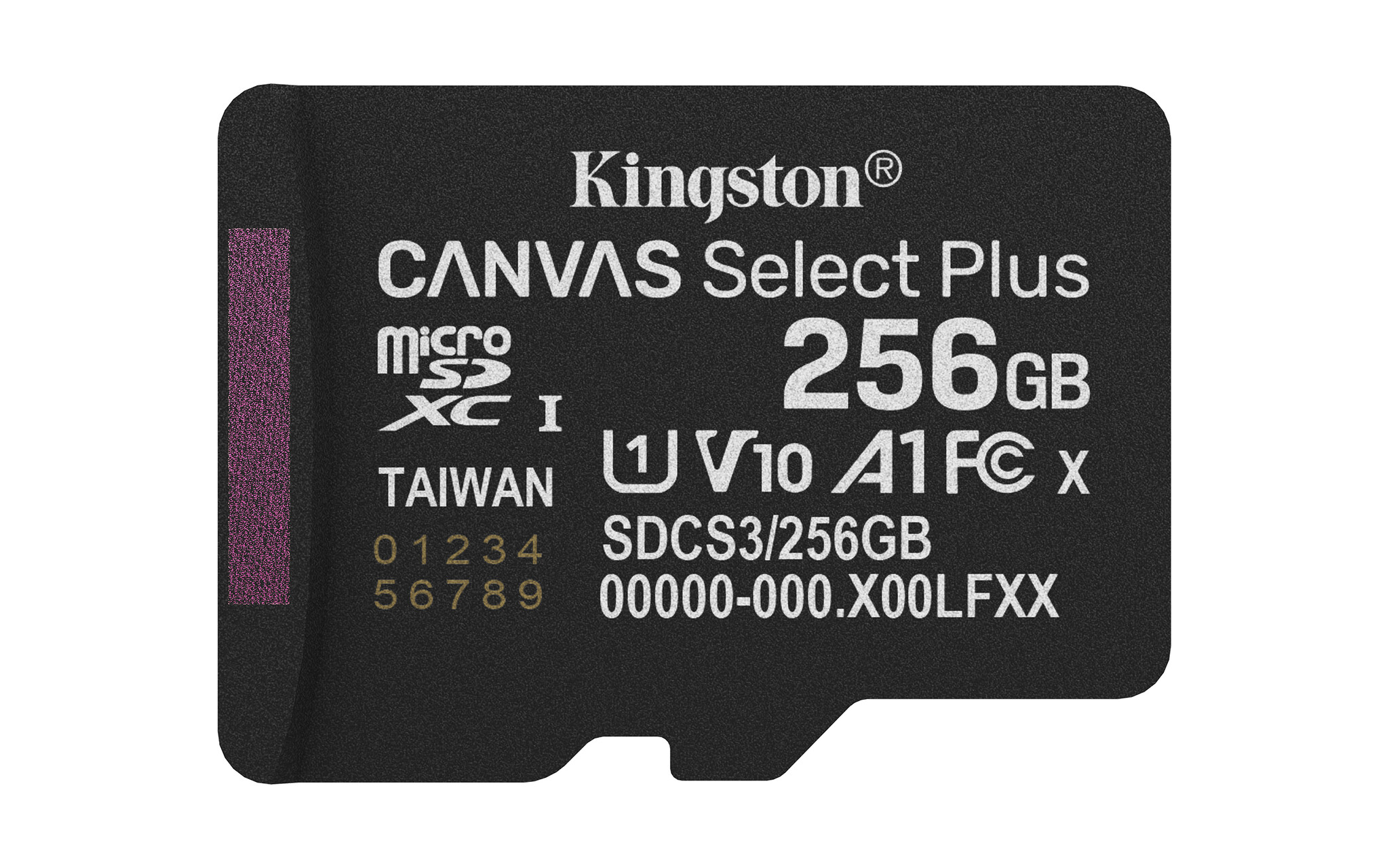 Kingston Technology 256GB micSDXC Canvas Select Plus Gen3 150R A1 enkel pakket zonder ADP